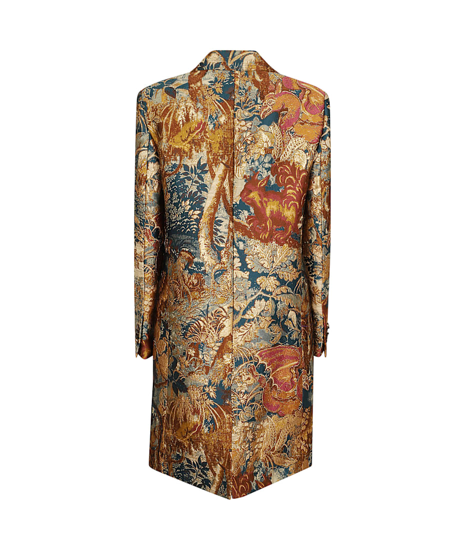ジャケット ETRO Women Outer WRCA0024 GREEN Etro Women's Quilted Field Jacket, Sz 42, Purple Paisley