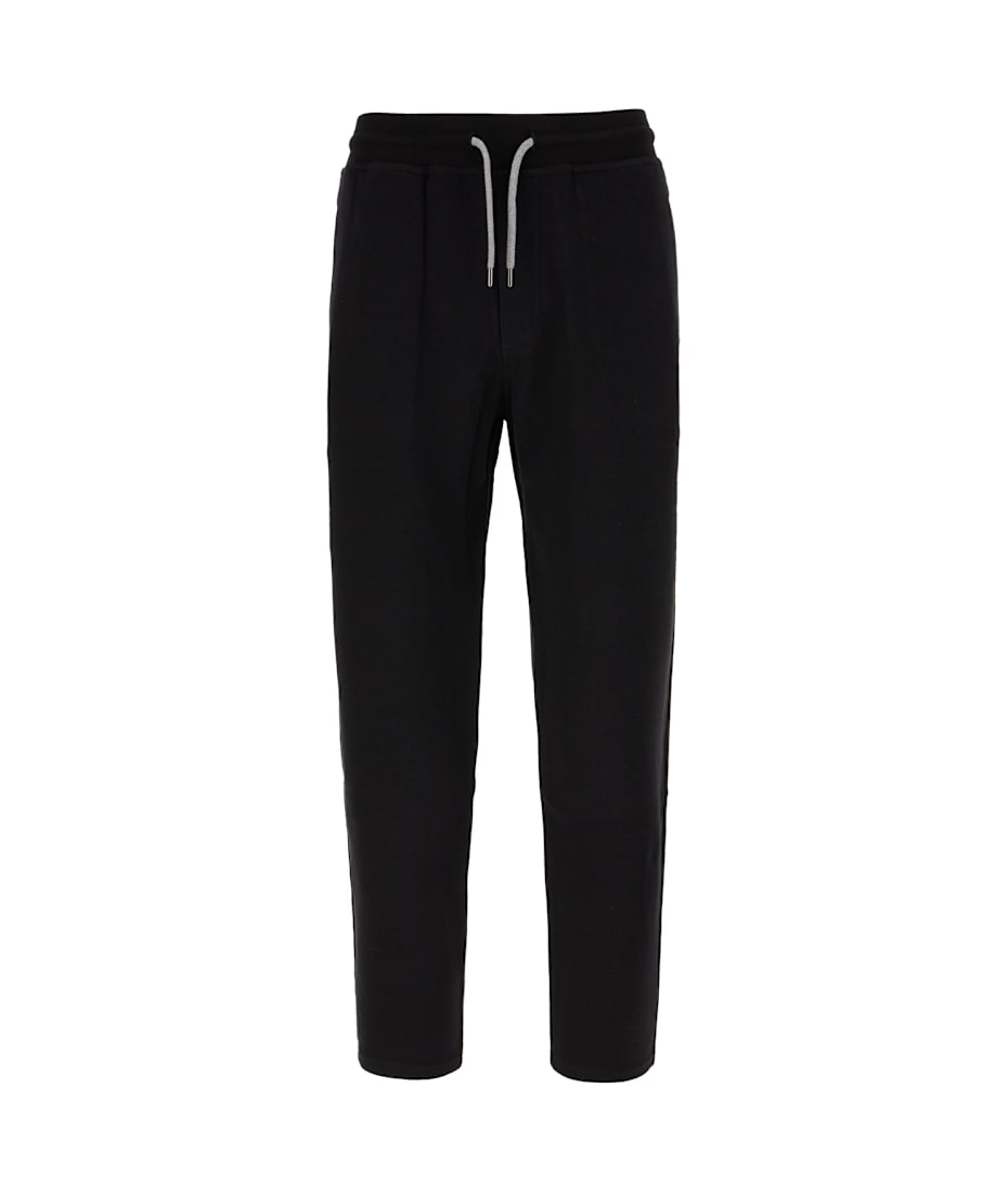 【関税込み】BRUNELLO CUCINELLI COTTON BLEND JOGGERS Brunello Cucinelli Black Cotton Blend Joggers | italist