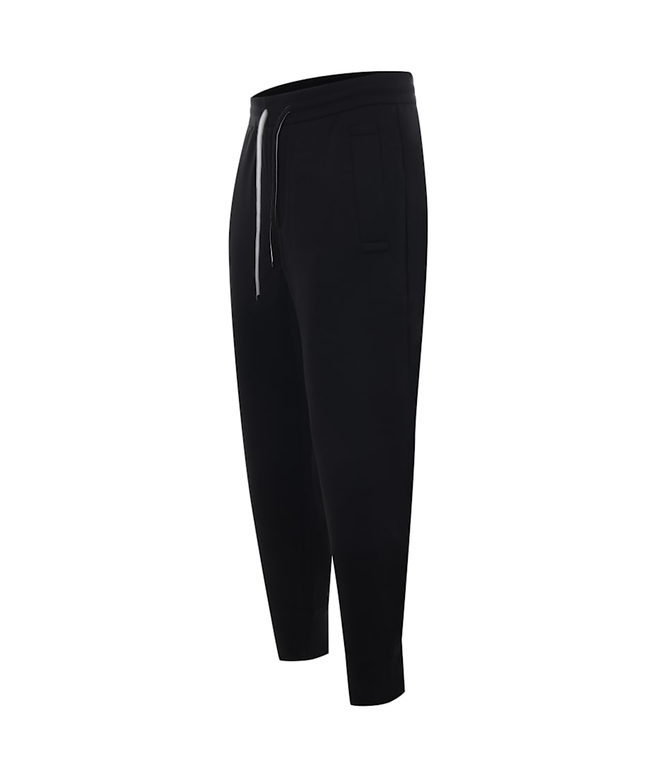 EMPORIO ARMANI Wool Blend Stretch Center Tuck Pants Black 54