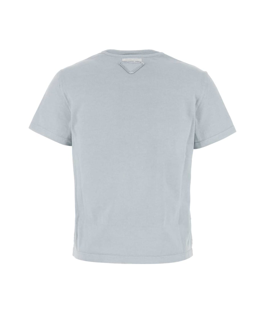 Tシャツ・カットソー Prada Pastel Light Blue Cotton T-Shirt Prada Pastel Light Blue Cotton T-shirt | italist