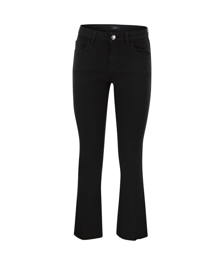 パンツ Fay 5-pocket trousers in stretch cotton. 5 Pocket Trousers in Stretch Cotton GREEN Woman