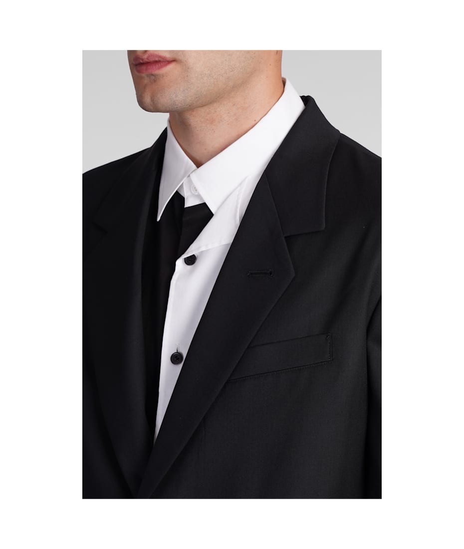 Yohji Yamamoto Blazer In Black Wool | italist