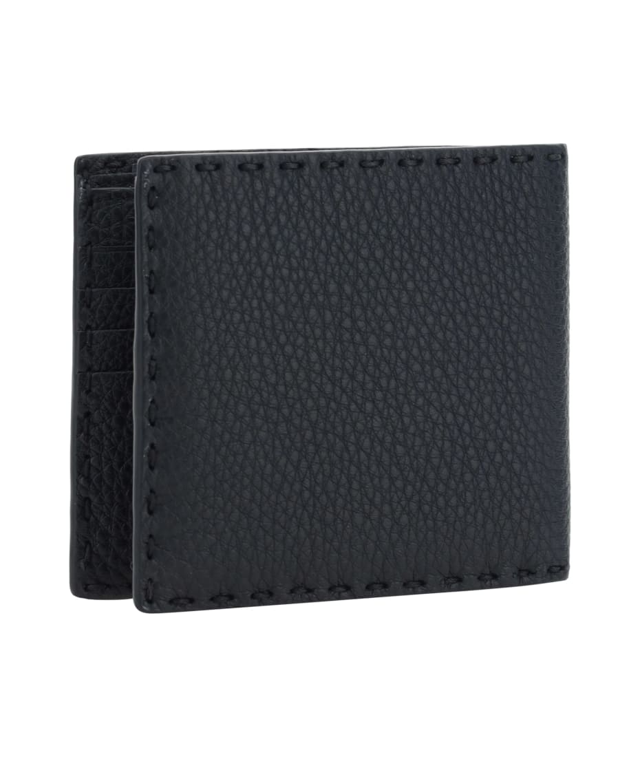 Fendi Cashmere Bi-fold Wallet - Black