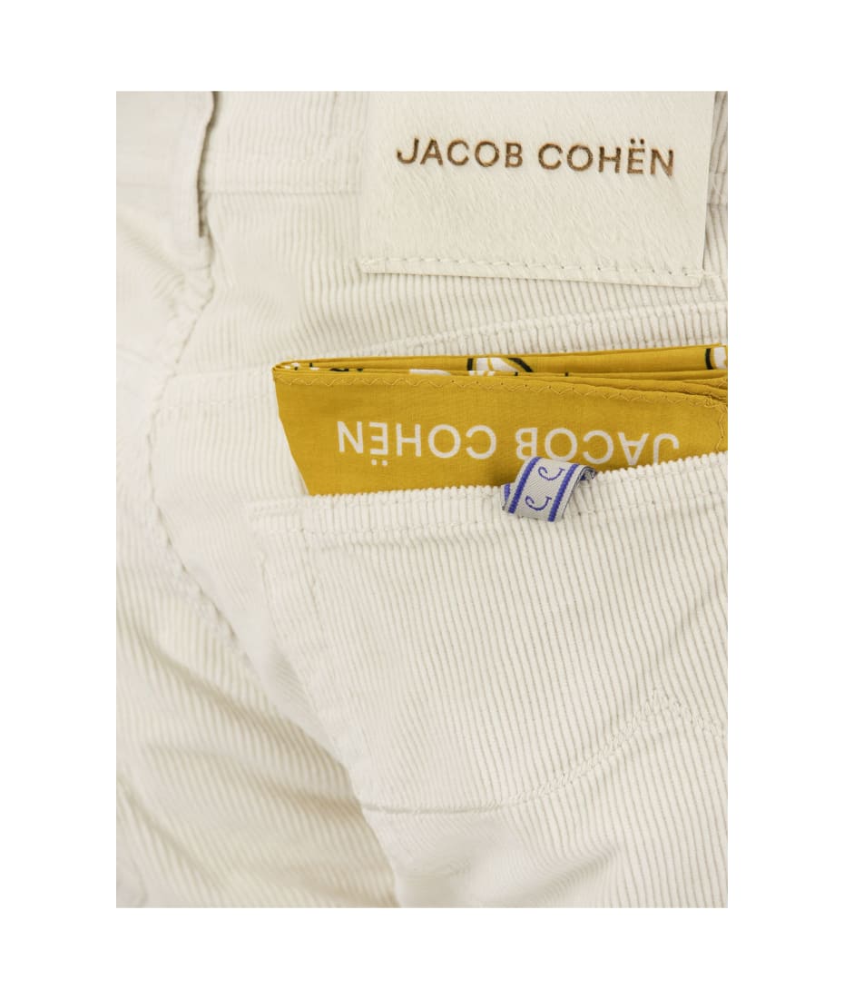 JACOB COHEN NICK RIBBED VELVET TROUSERS Man Tortora