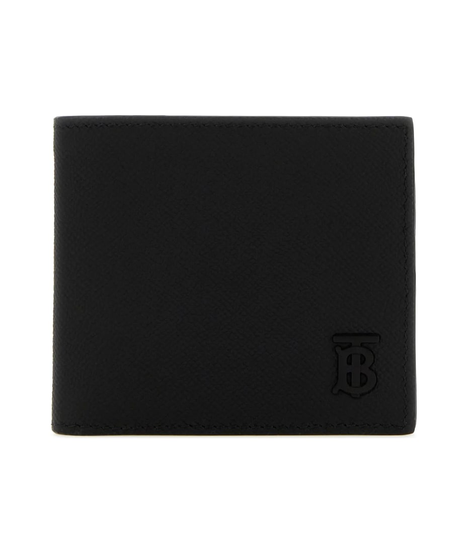 Grainy Leather TB Bifold Wallet in Black/black - Men