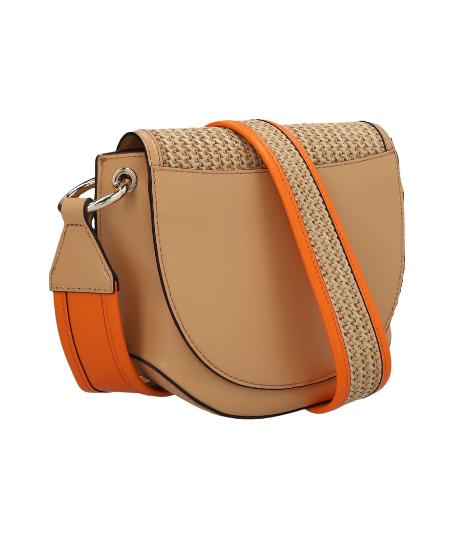 ★Ganni★ Banner Saddle Crossbody Bag Beige A4736135 MUSINSA | GANNI Banner Saddle Crossbag - Beige / A4736135