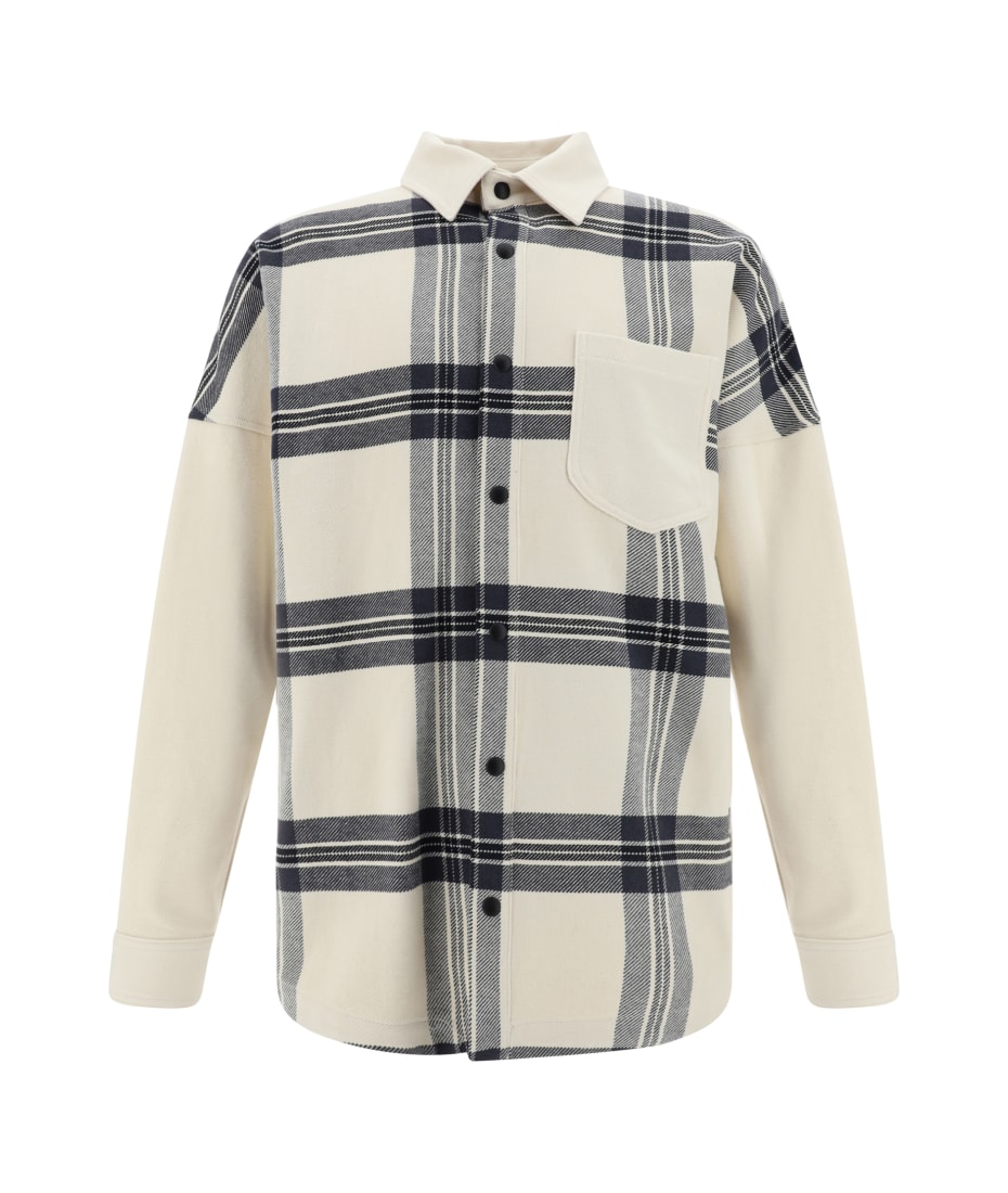 新品 Palm Angels CHECK BACK LOGO OVERSHIRT Palm Angels Back Logo Check Overshirt | italist