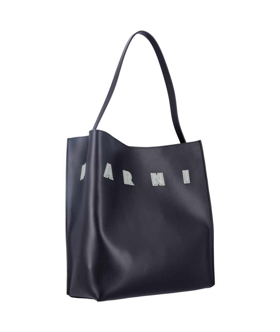 【関税＆送料込み】Marni Hobo Medium Museum Bags Brown leather Museo medium hobo Bag with patches | Marni
