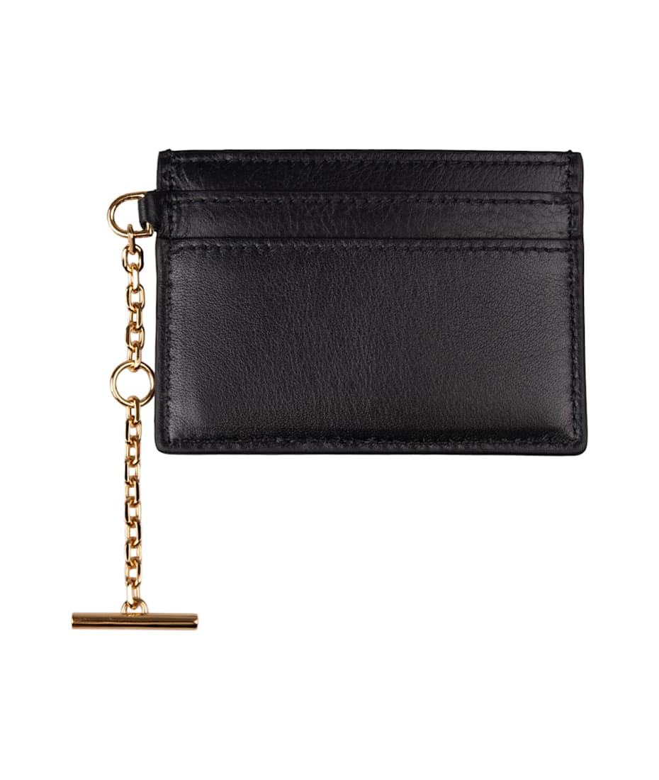 カードケース・名刺入れ ALEXANDER MCQUEEN SLING LEATHER CARD CASE Women's McQueen Sling Card Holder in Black | McQueen US
