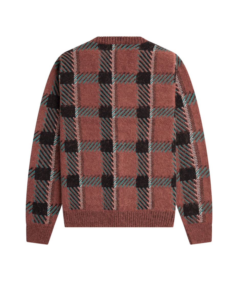 トップス FRED PERRY Tartan Jacquard Cardigan Fred Perry Jacquard Cardigan – Posers Hollywood