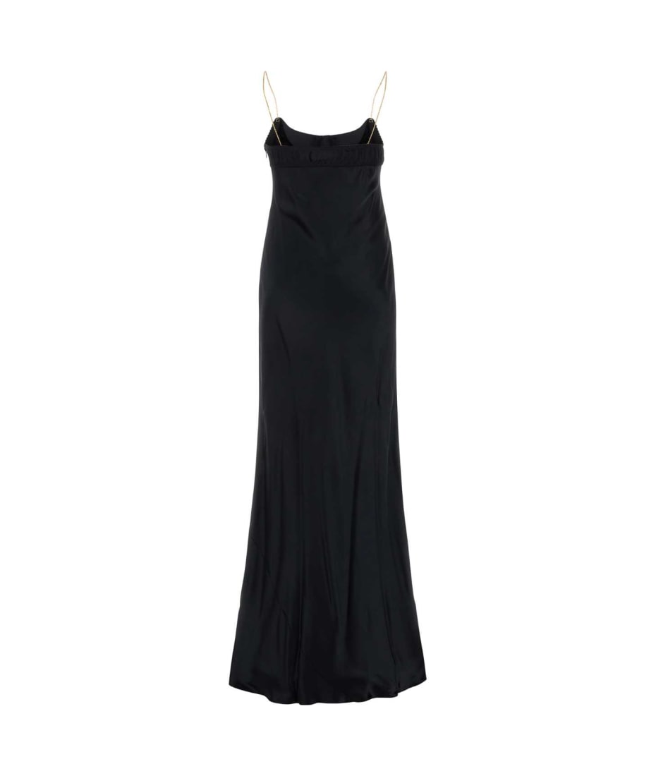 ワンピース Miu Miu Black Stain Long Dress Miu Miu Black Stain Long Dress | italist