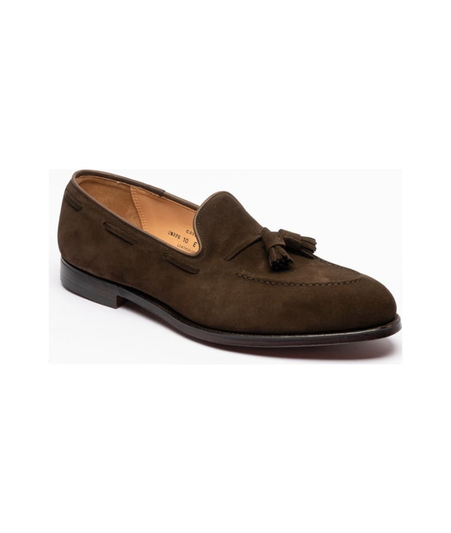 Crockett & Jones Cavendish 2 Dark Brown Suede Tassel Loafer