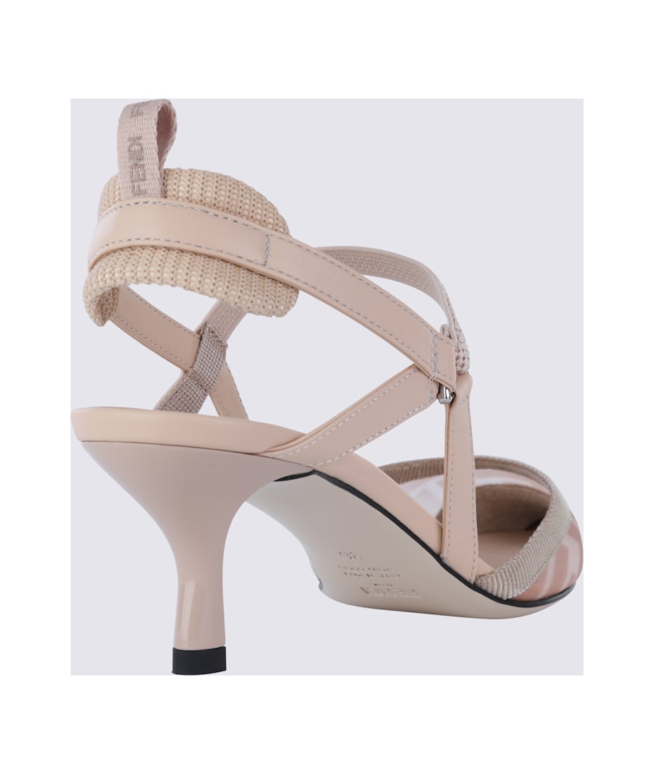 パンプス FENDI PINK PUMPS FENDI Patent Colorblock Eloise Pumps 36 Pale Pink Black