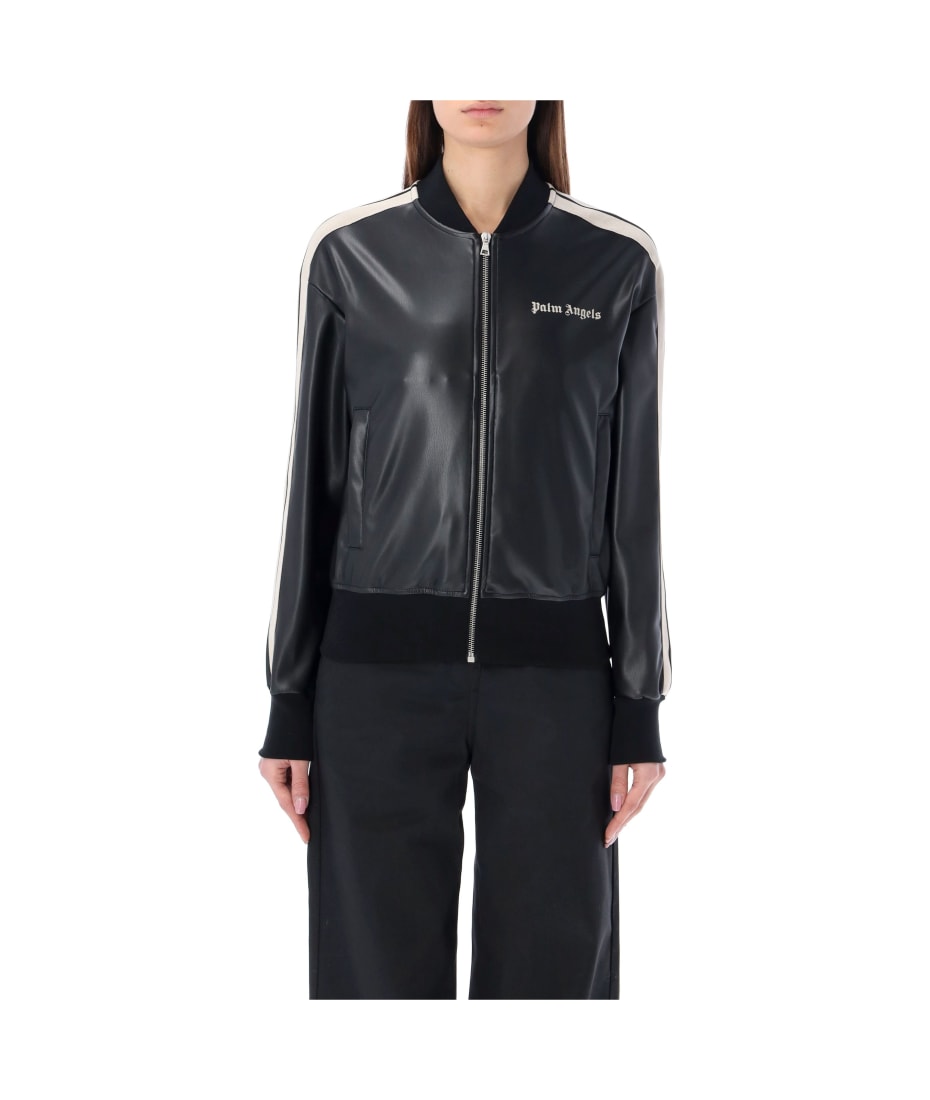 Palm Angels Leather Effect Bomber Track | italist