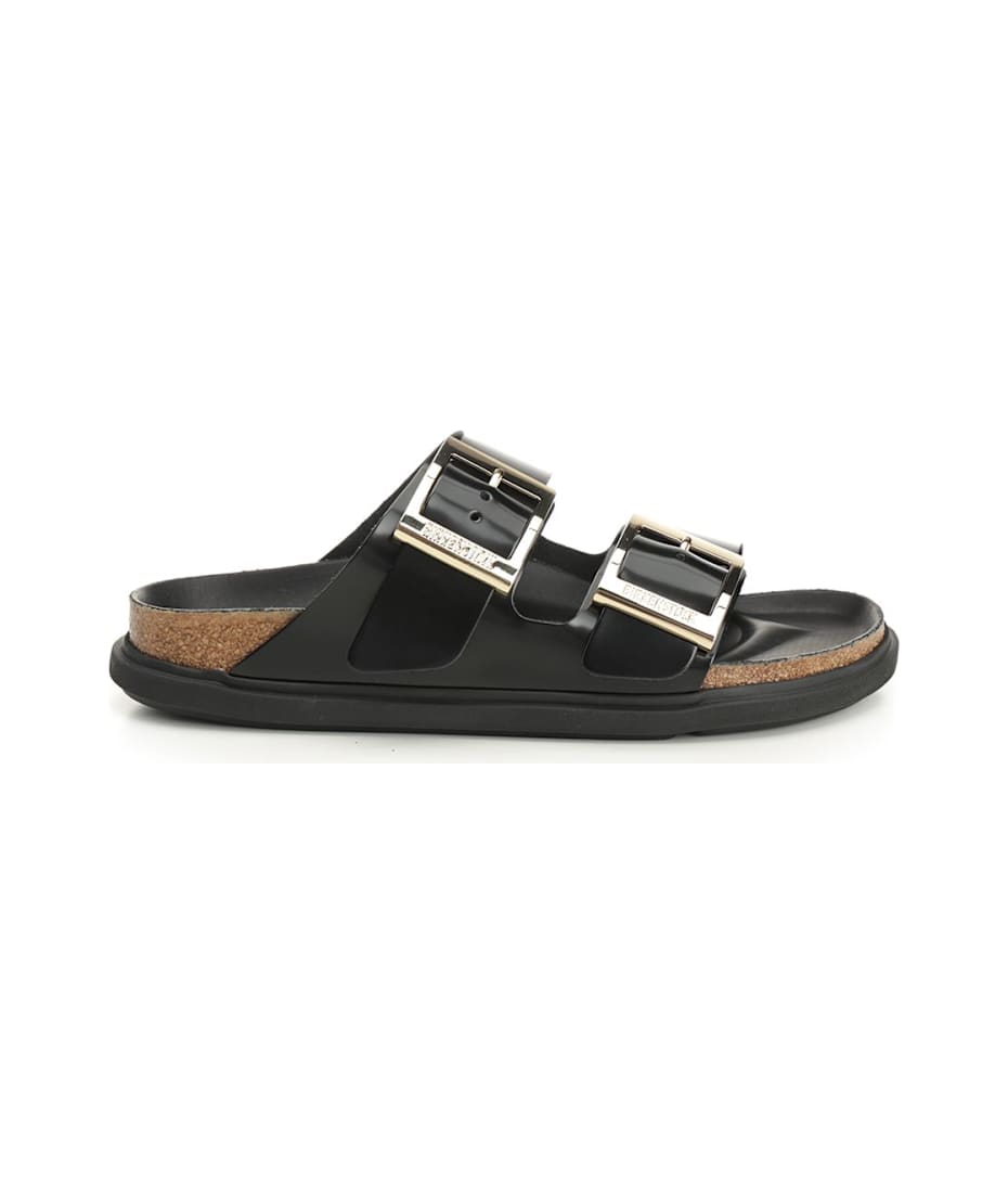 Birkenstock Arizona Db Shine Black, Natural Leather | italist