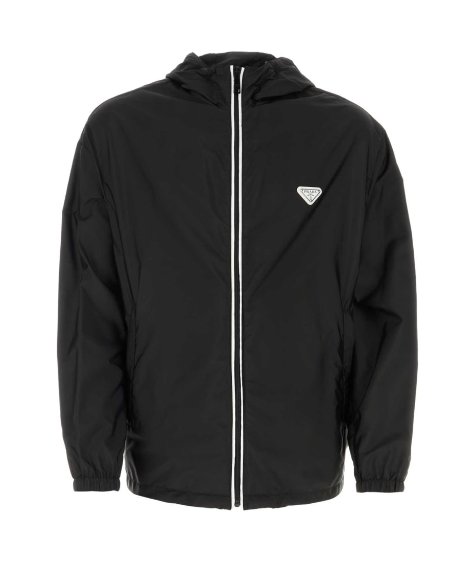 Prada Black Re-nylon Windbreaker | italist