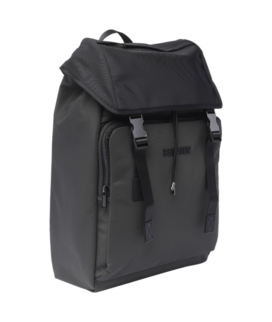 Dsquared2 Backpack With Logo - Grigio Scuro/nero