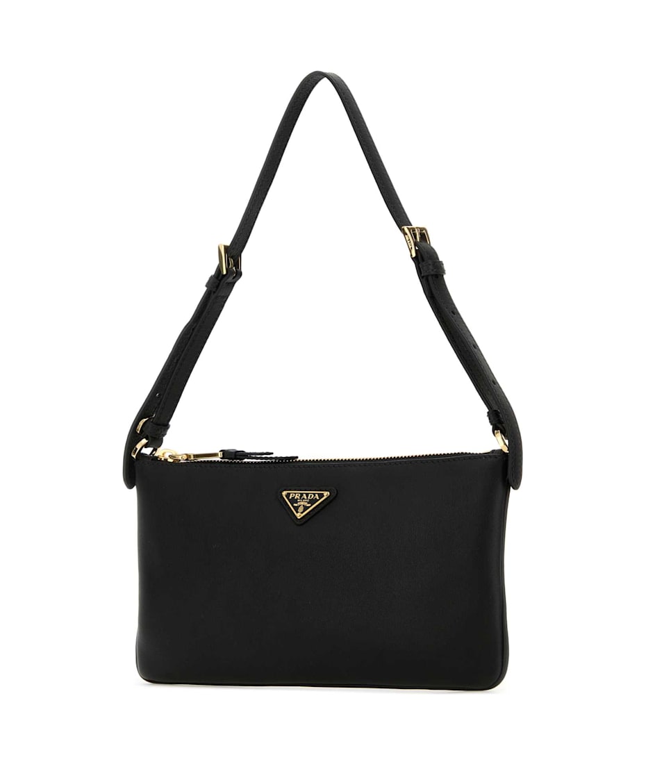 Prada Black Leather Shoulder Bag | italist