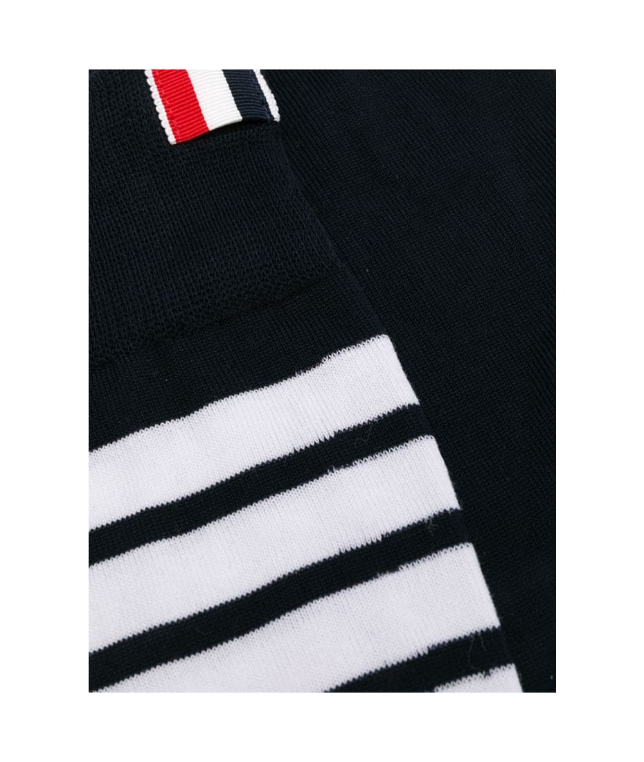 Thom Browne Mid Calf Socks With 4bar In Lightweight Cotton