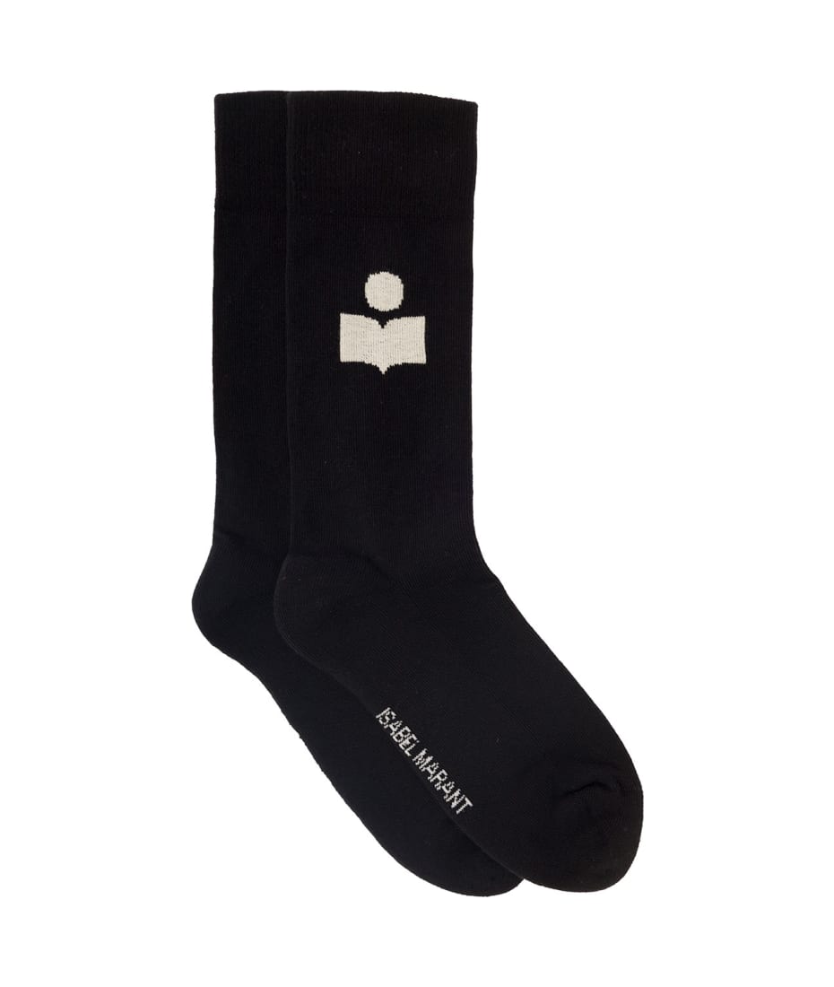 Women's Siloki Logo Cotton Socks In Black