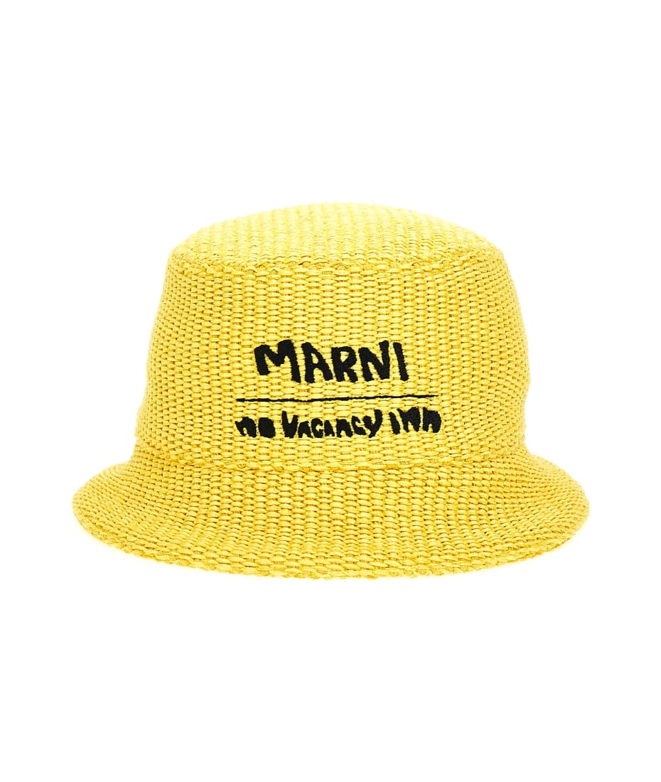 【MARNI】NO VACANCY INN RAFFIA BUCKET HAT Marni Bucket Hat 'no Vacancy Inn' Capsule High Summer