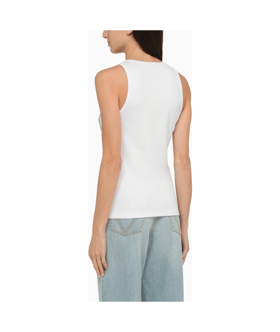 Tシャツ・カットソー BOTTEGA VENETA WHITE STRETCH COTTON TANK TOP Bottega Veneta White Stretch Cotton Tank Top | italist