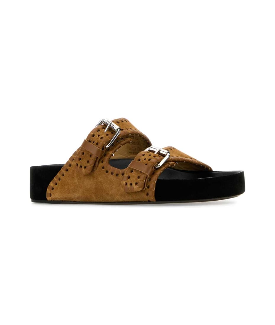 【関税&送料込】Isabel Marant Camel Suede Lennyo Slippers Isabel Marant Camel Suede Lennyo Slippers | italist, ALWAYS