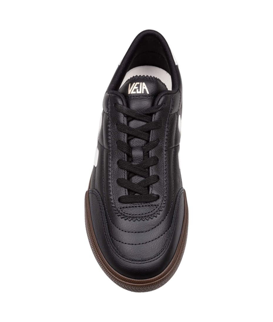 Veja Panenka Leather Sneakers Black And White | italist