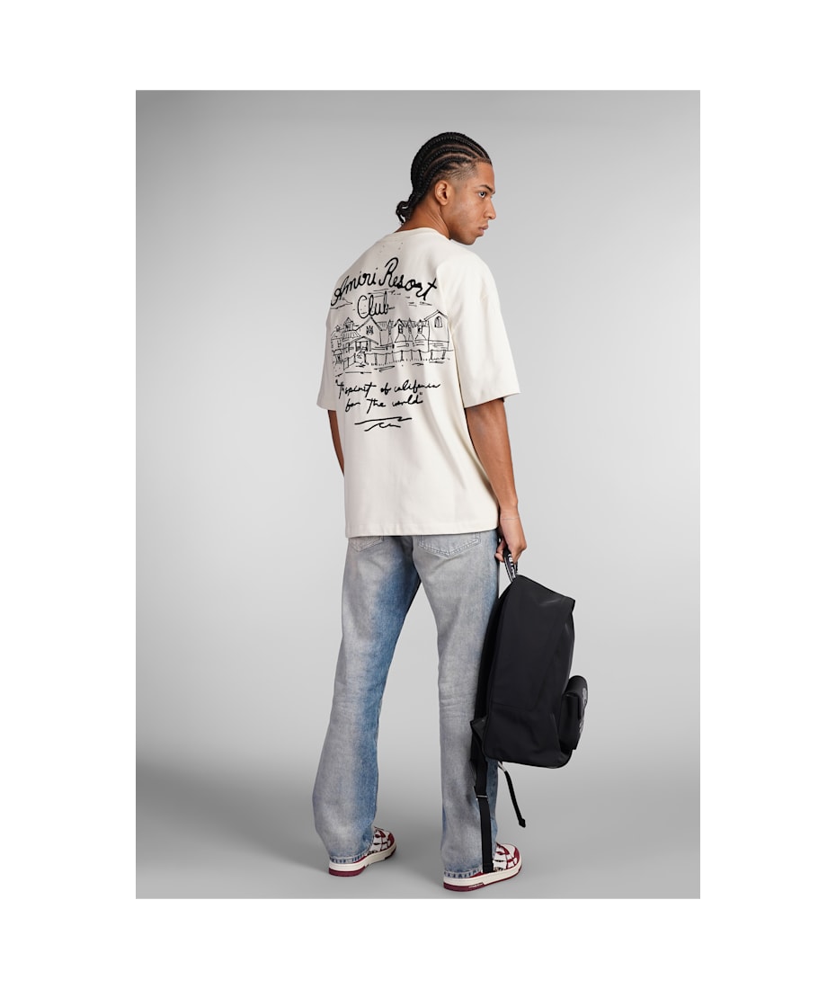 【関税&送料込】Amiri Beige Cotton T-Shirt Amiri Logo Cotton T-Shirt In Beige - 36% Off | Editorialist