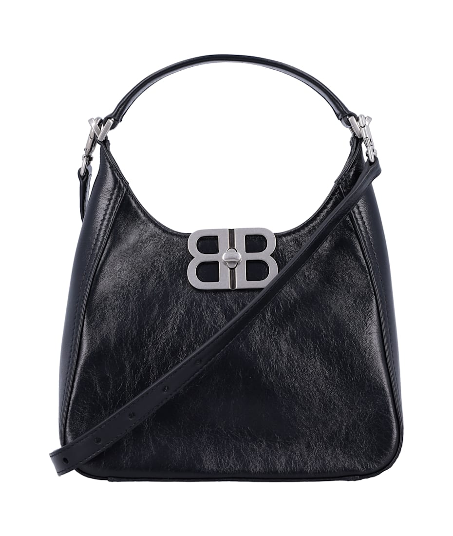 【BALENCIAGA】BB SOFT HANDBAG Balenciaga Black Leather Bb Soft Handbag | italist