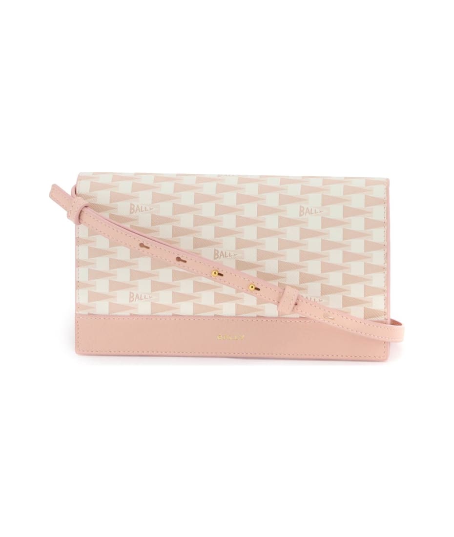 Bally Pennant-print clutch bag, Pink