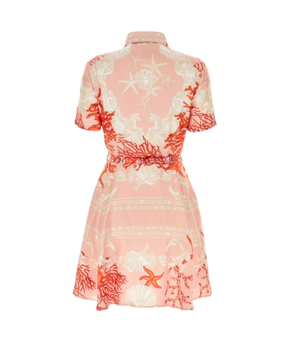 Versace Printed Silk Shirt Dress | italist