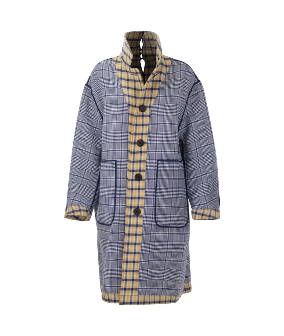 【送料&関税込】Marni Reversible Wool Coat With Check Patter Marni Reversible Wool Coat With Check Pattern | italist