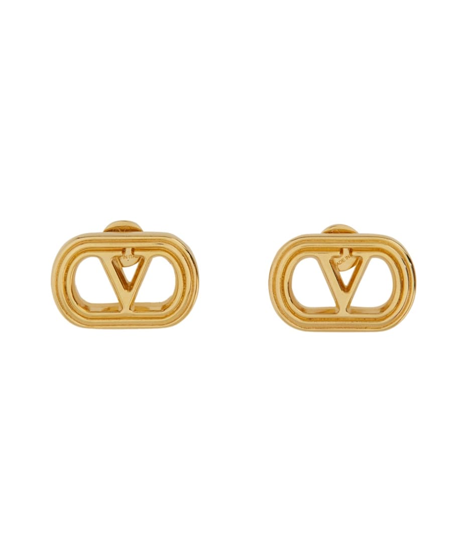 【関税＆送料込み】Valentino Garavani Gold Ovalette Earring Valentino Garavani 'ovalette' Earrings | italist