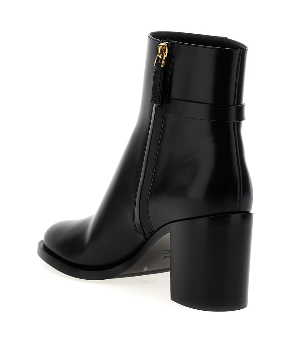 Black M-Way Rockstud patent-leather Chelsea boots, Valentino Garavani