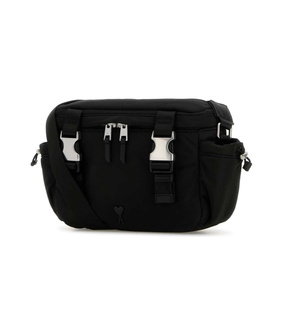 Ami Alexandre Mattiussi Black Fabric Ami De Coeur Crossbody
