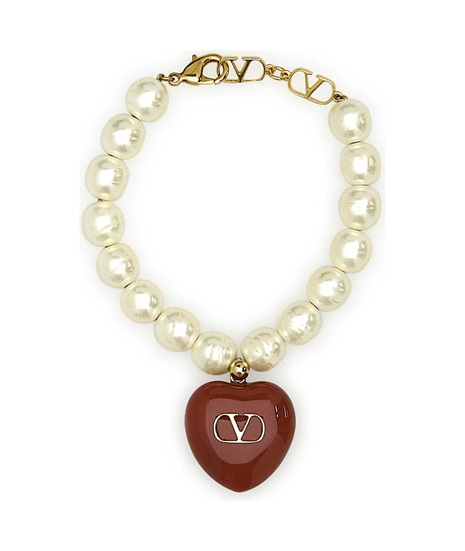 【関税&送料込】Valentino Garavani Pearl Coeur  Bracele Valentino Garavani Pearl Coeur Royal Bracelet | italist