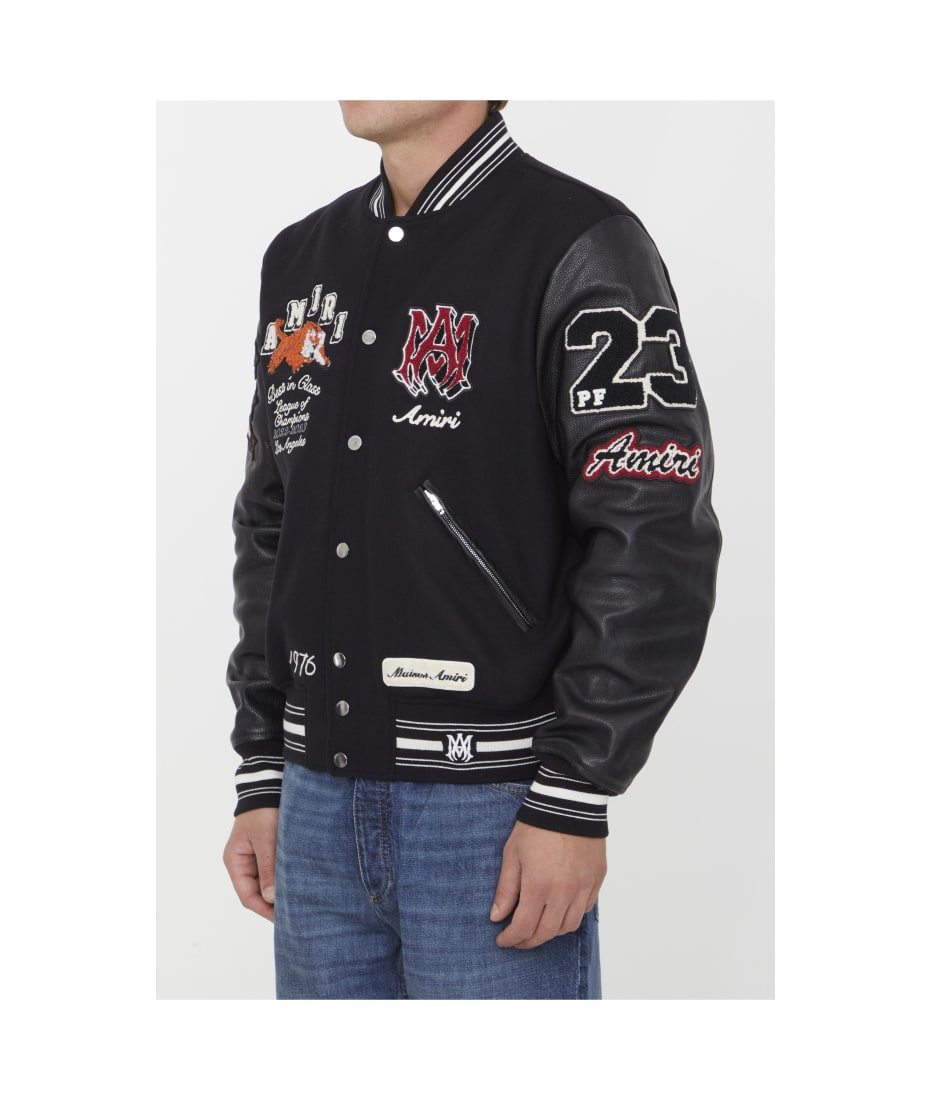 Amiri Vintage Varsity Bomber Jacket - Black