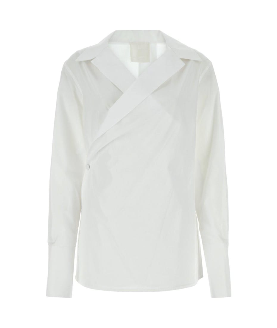 Tシャツ・カットソー GIVENCHY SS25 White poplin oversize shirt (BW61D2G1ZU 100) White Oversized Fit T-Shirt by Givenchy on Sale
