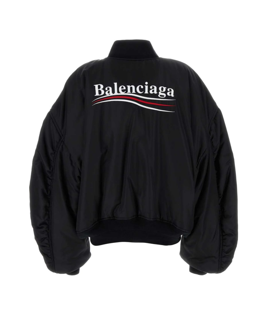Balenciaga Black Nylon Padded Bomber Jacket | italist, ALWAYS LIKE