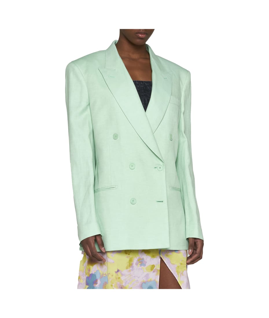 Stella McCartney Mint Green Twill Oversize Blazer | italist
