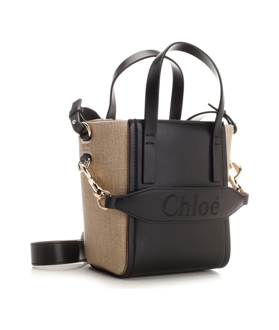 Sense Mini Leather Crossbody Bag in Brown - Chloe
