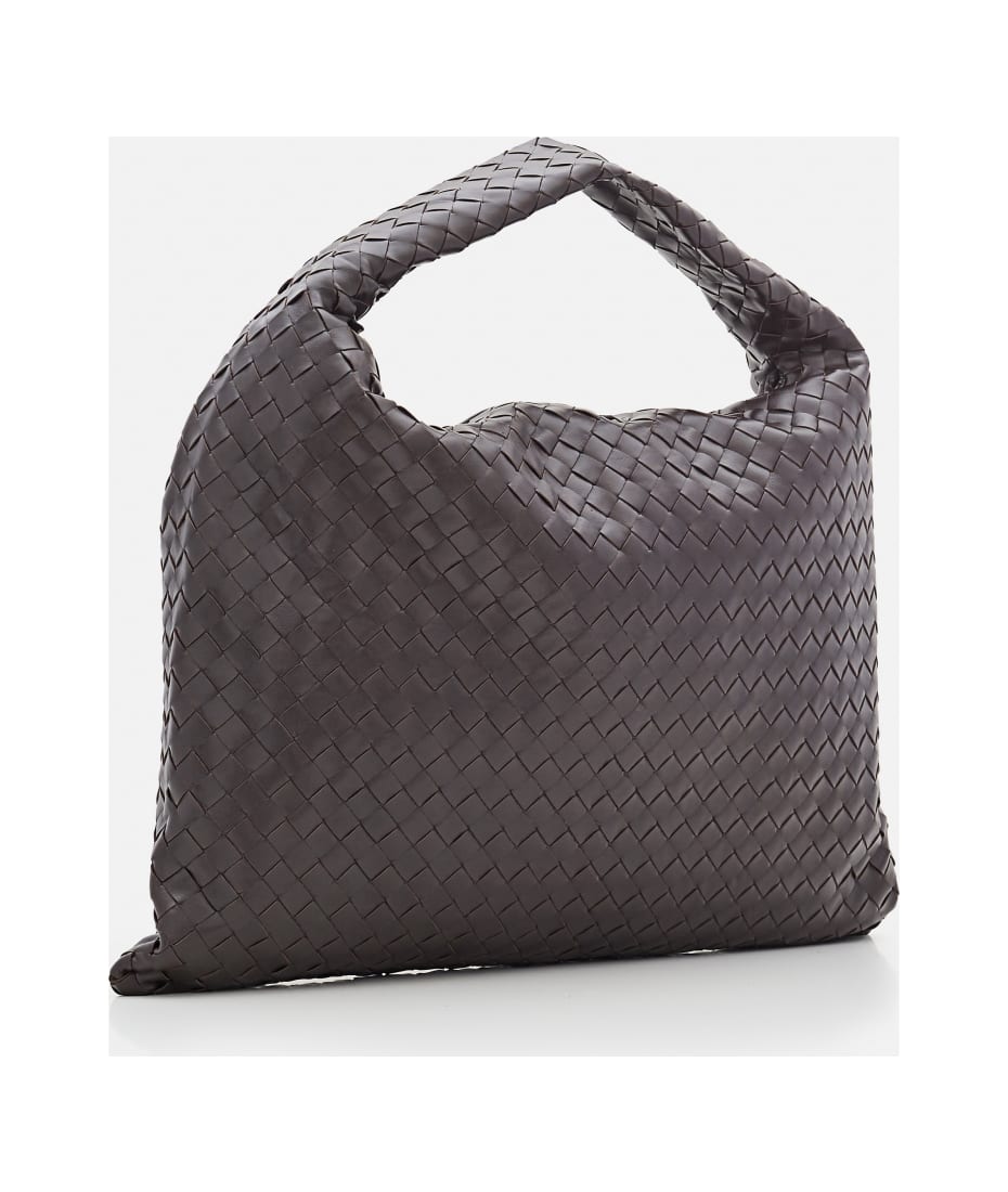 Hop Large Leather Tote Bag in Brown - Bottega Veneta