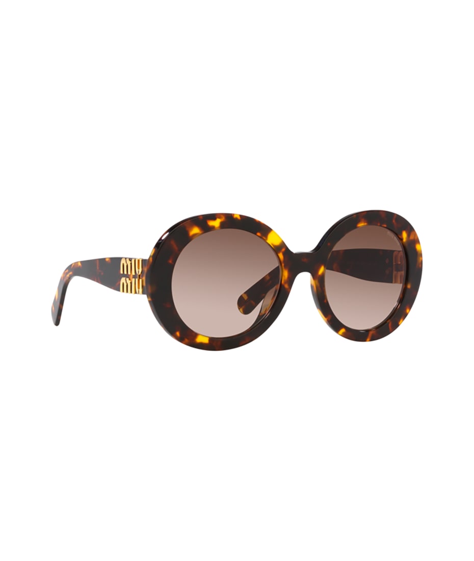 【Miu Miu】0MU 11WS ロゴ サングラス（Honey Havana） Miu Miu 11ws Sunglasses - Honey Havana/Light Purple Brown
