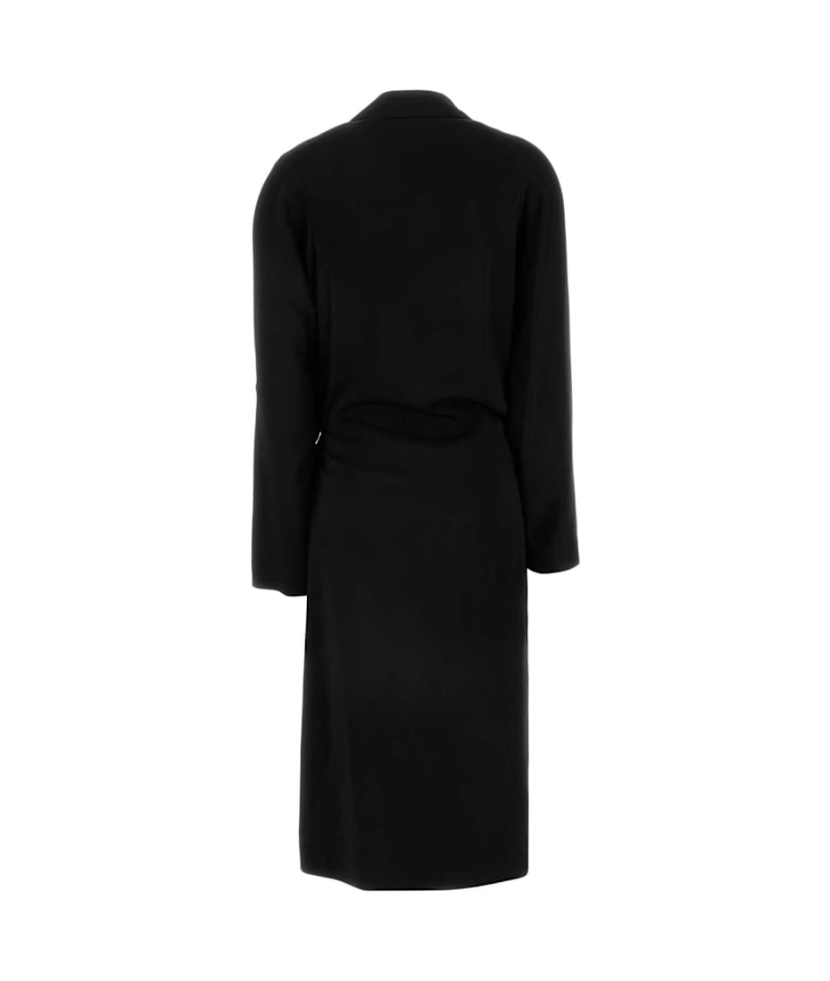 ワンピース LOEWE SS25 Black stretch cady dress (S359Y09XH2 BLACK) Belted dress in stretch viscose Black - LOEWE