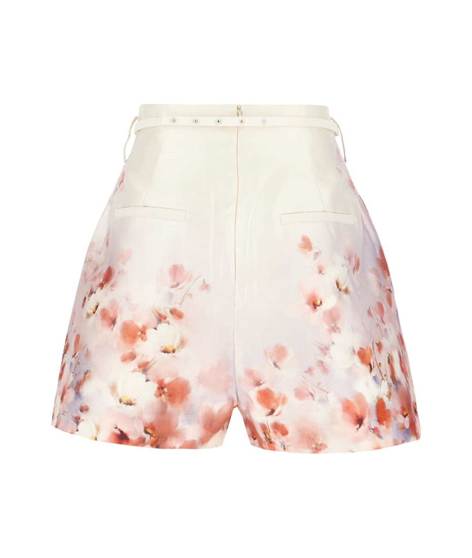 ショートパンツ Zimmermann Printed satin Crush shorts (2355AR251 SCAFLO) Light pink Crush shorts Zimmermann - woman - ZIMMERMANN