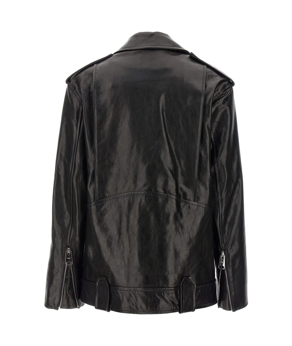 Khaite 'hanson' Leather Biker Jacket | italist