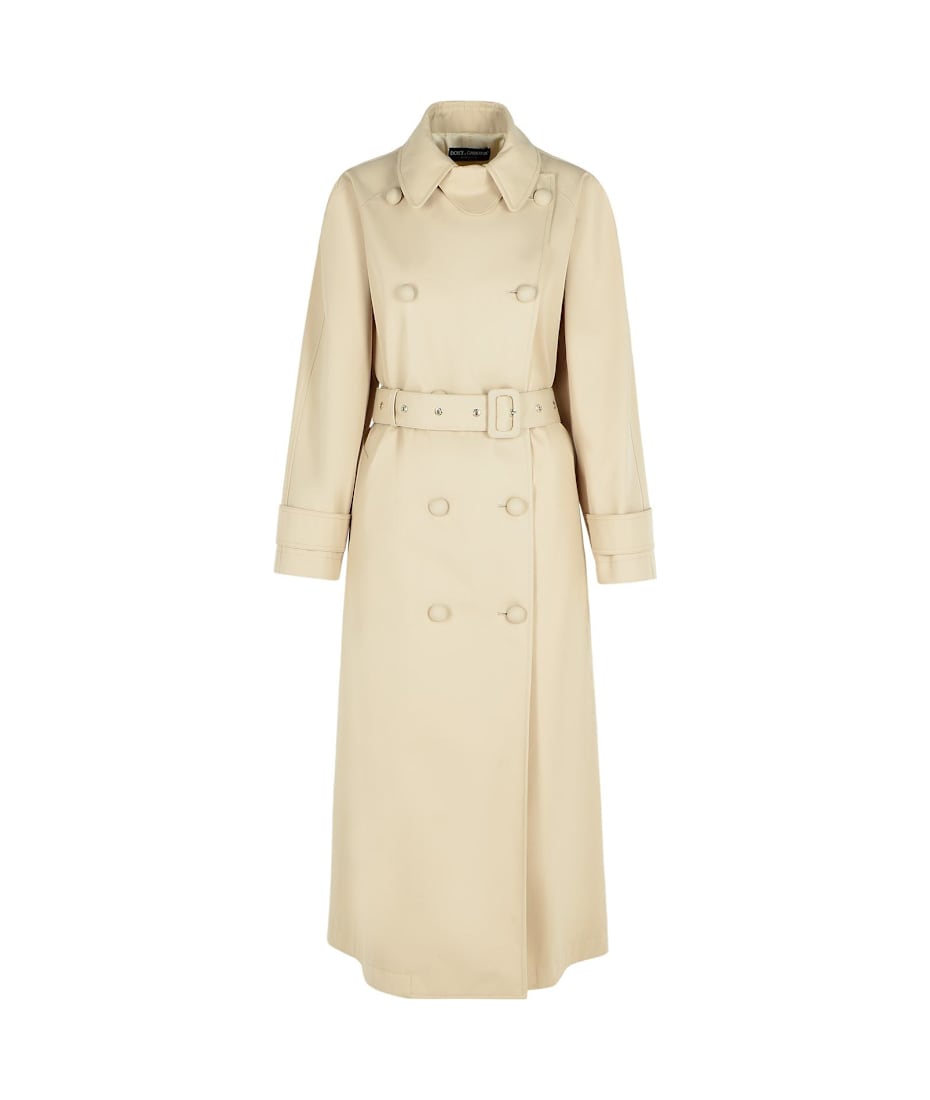 トレンチコート Dolce & Gabbana Over' Beige Polyester Blend Trench Coat Dolce & Gabbana 'over' Beige Polyester Blend Trench Coat