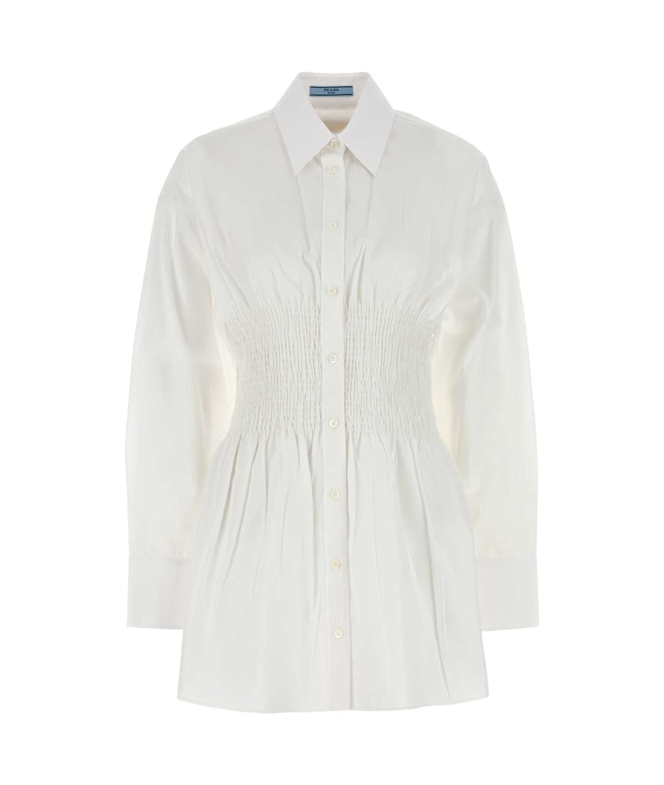 Prada White Poplin Shirt | italist