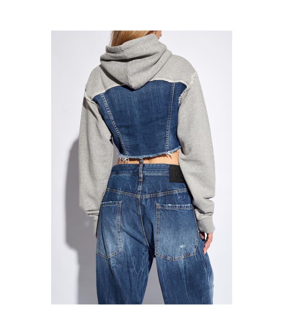 【送料&関税込】Dsquared2 Panelled Drawstring Hoodie Dsquared2 Panelled Hoodie | italist